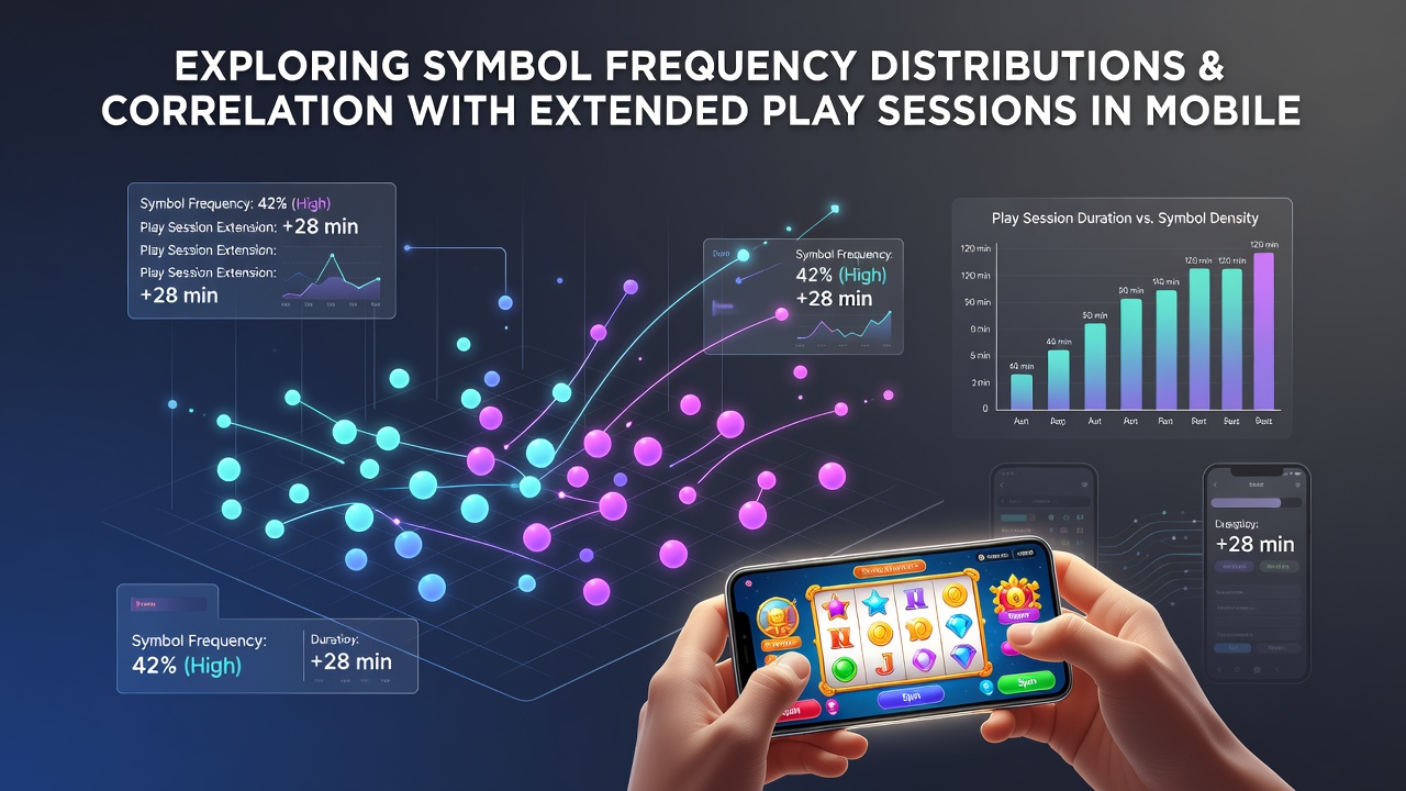 Detailed charts and graphs illustrating correlations between symbol frequencies and extended play sessions in mobile gaming environments