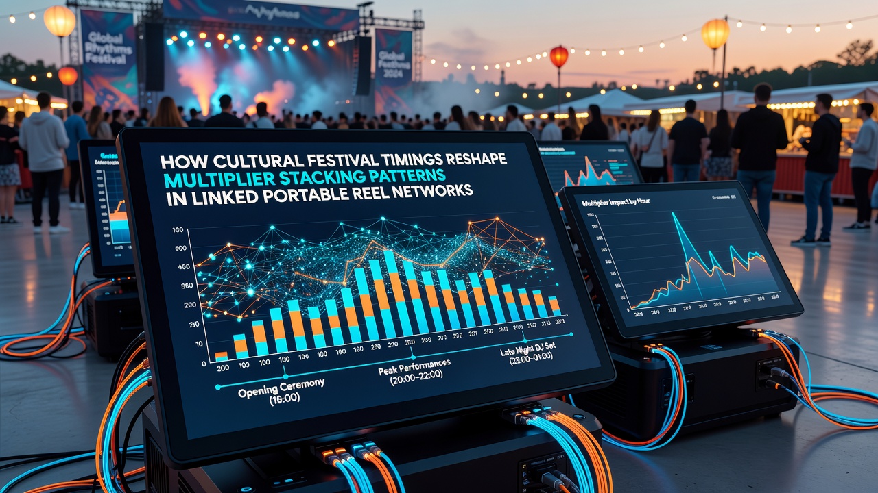 Network diagrams illustrating multiplier stacking across regions during festival periods