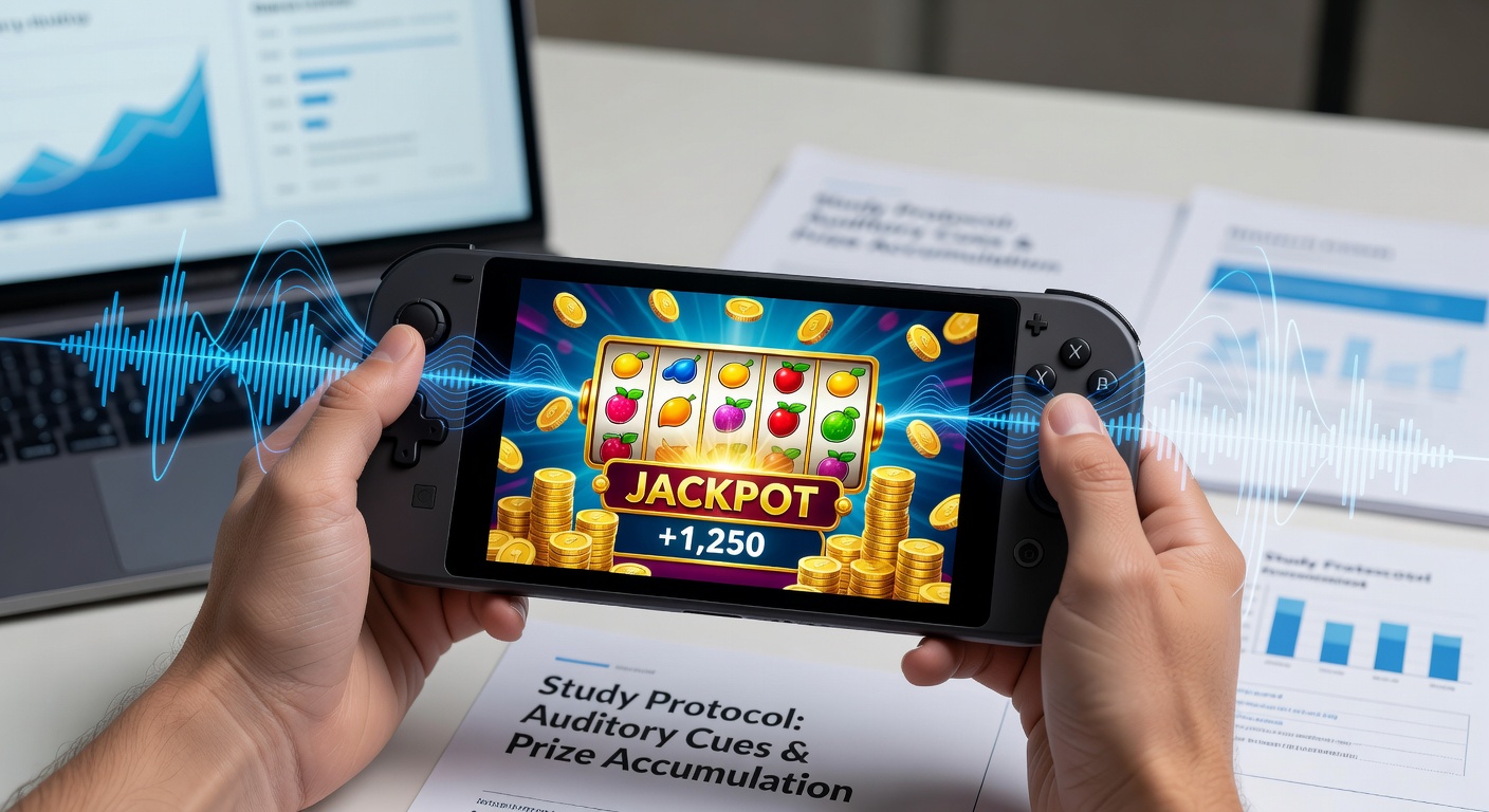 Mobile gaming interface showing accumulating prize counters with subtle audio waveform overlays