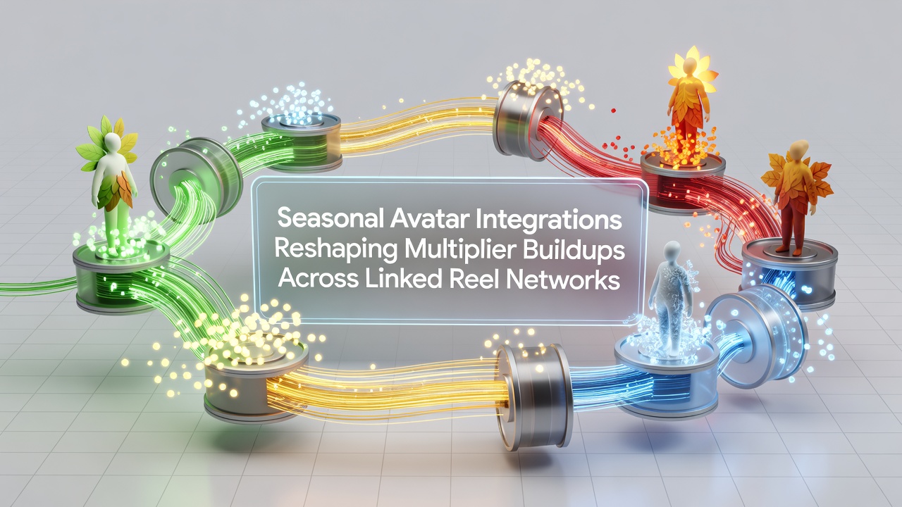 Seasonal avatars displayed across interconnected slot reel networks during a summer integration period